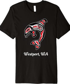 Native American Westport WA Red Orca Killer Whale Premium T-Shirt