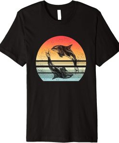 Retro Orca Killer Whale Shirt Whale Gifts for Women Men Premium T-Shirt