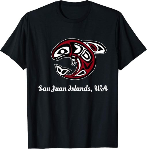 Native American San Juan Islands WA Tribal Orca Killer Whale T-Shirt