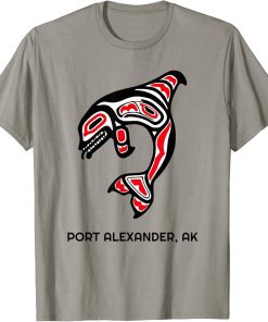 Port Alexander Alaska Native American Orca Killer Whales T-Shirt