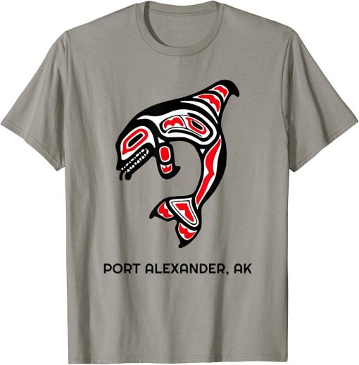 Port Alexander Alaska Native American Orca Killer Whales T-Shirt